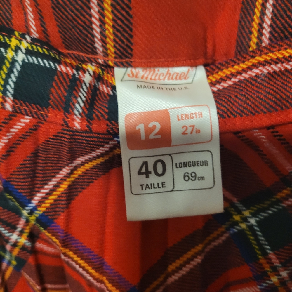 ROYAL Stewart TARTAN vintage ST MICHEALS pleated Wollen Skirt - Picture 6 of 6